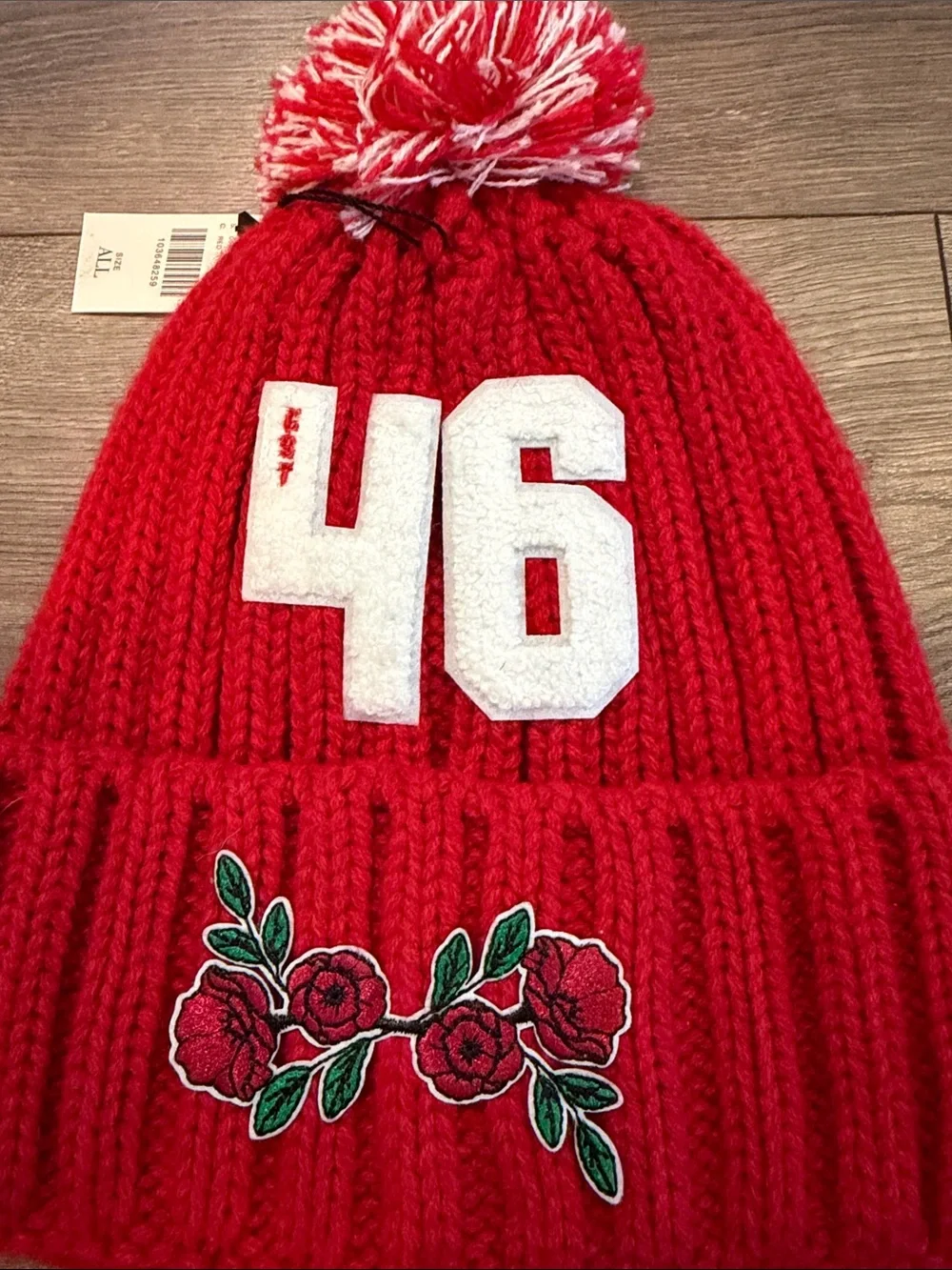 Anthropologie Sporty Floral Beanie